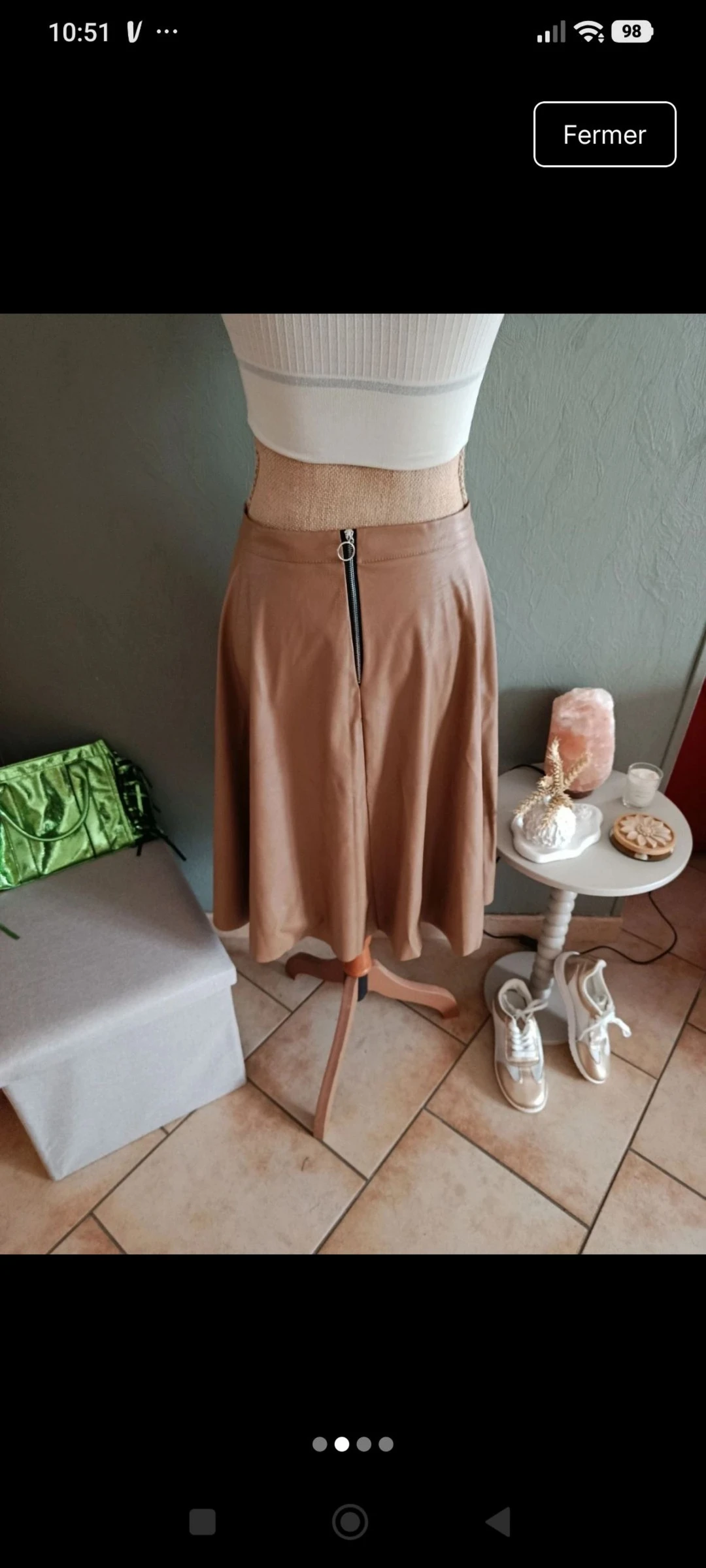 Jupe simili cuir  – photo 4